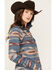 Image #2 - Ariat Women's Jacobo Chimayo Shacket , Blue, hi-res