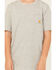 Image #3 - Carhartt Boys' Solid Short Sleeve Pocket T-Shirt , Grey, hi-res