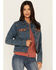 Image #2 - Idyllwind Women's Capri Beaded Back Denim Trucker Jacket , Medium Wash, hi-res