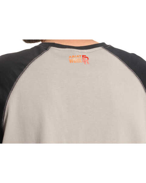 Image #5 - Ariat Men's FR Long Sleeve Baseball Work T-Shirt , Black, hi-res