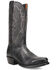Image #1 - El Dorado Men's Handmade Vanquished Calf Western Boots - Square Toe, Black, hi-res