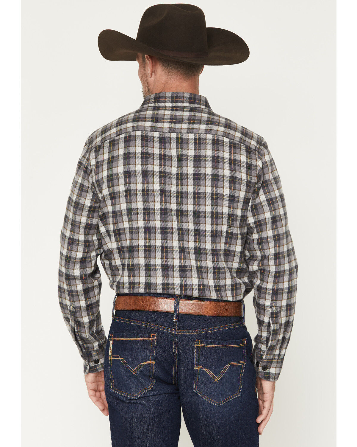 Image #4 - Pendleton Men's Burnside Plaid Print Long Sleeve Button-Down Flannel Shirt, Grey, hi-res