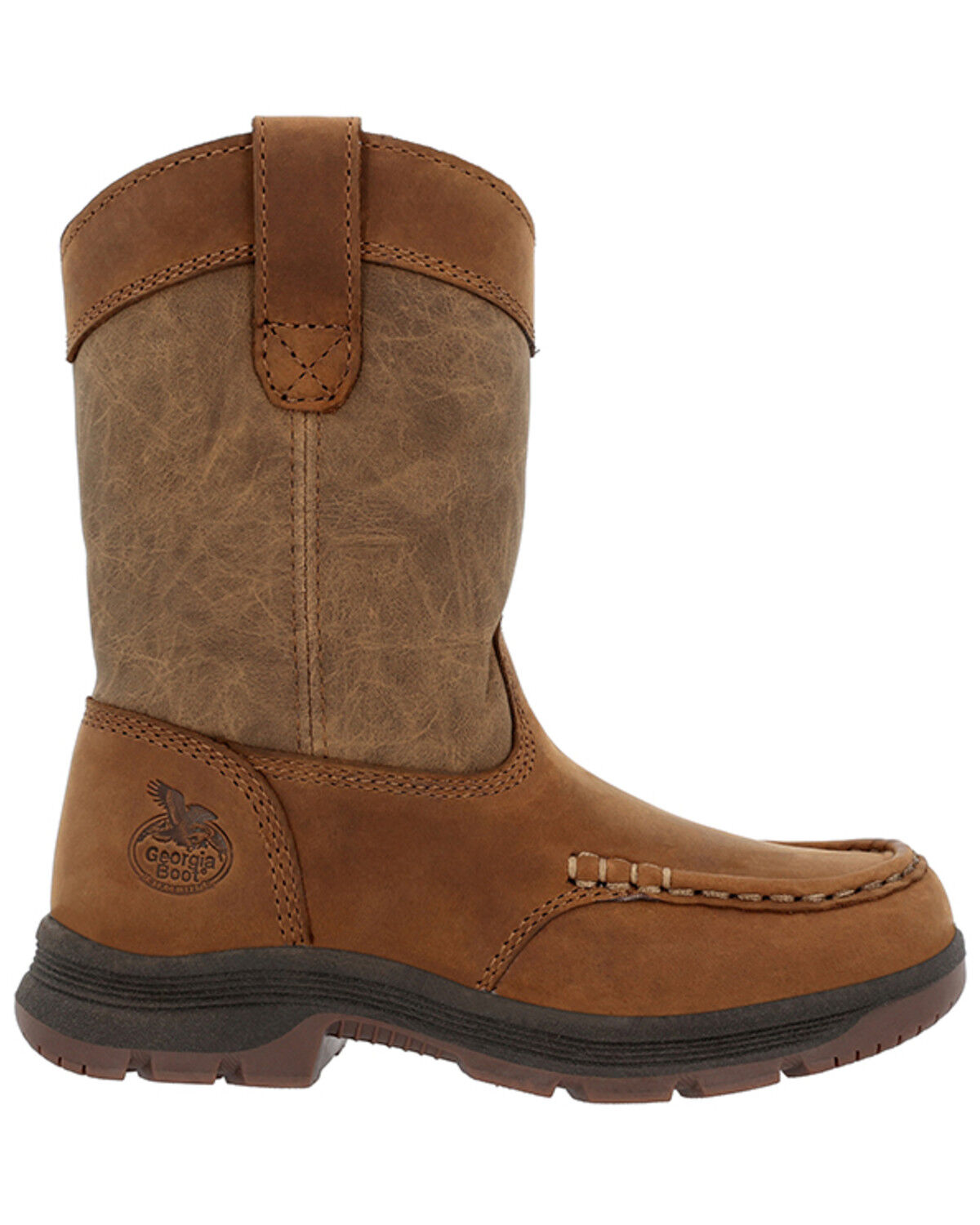 Image #2 - Georgia Boot Boys' Athens Superlyte Western Boots - Broad Square Toe, Brown, hi-res