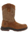 Image #2 - Georgia Boot Boys' Athens Superlyte Western Boots - Broad Square Toe, Brown, hi-res