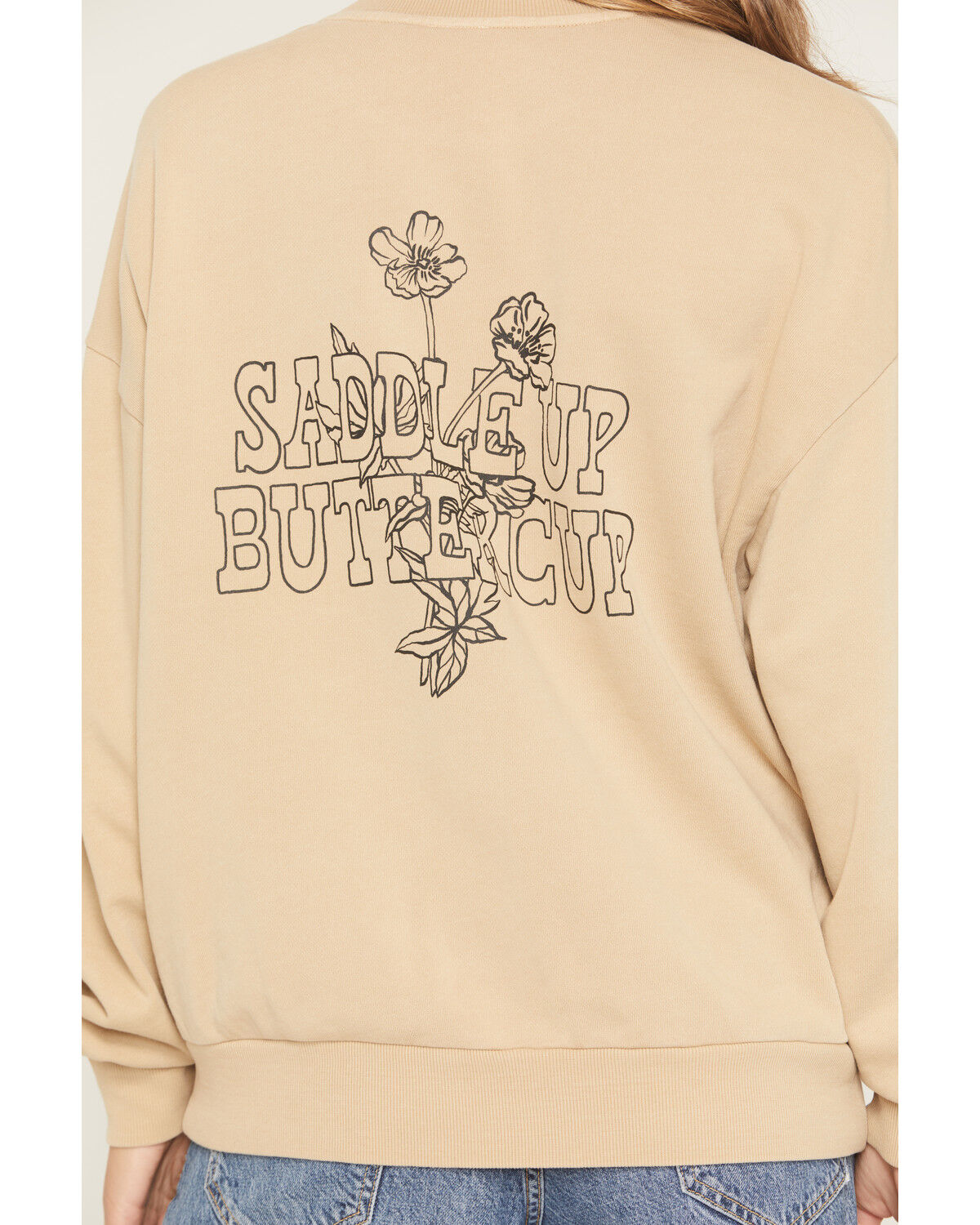 Image #3 - White Crow Women's Saddle Up Buttercup Crewneck Sweatshirt, Tan, hi-res