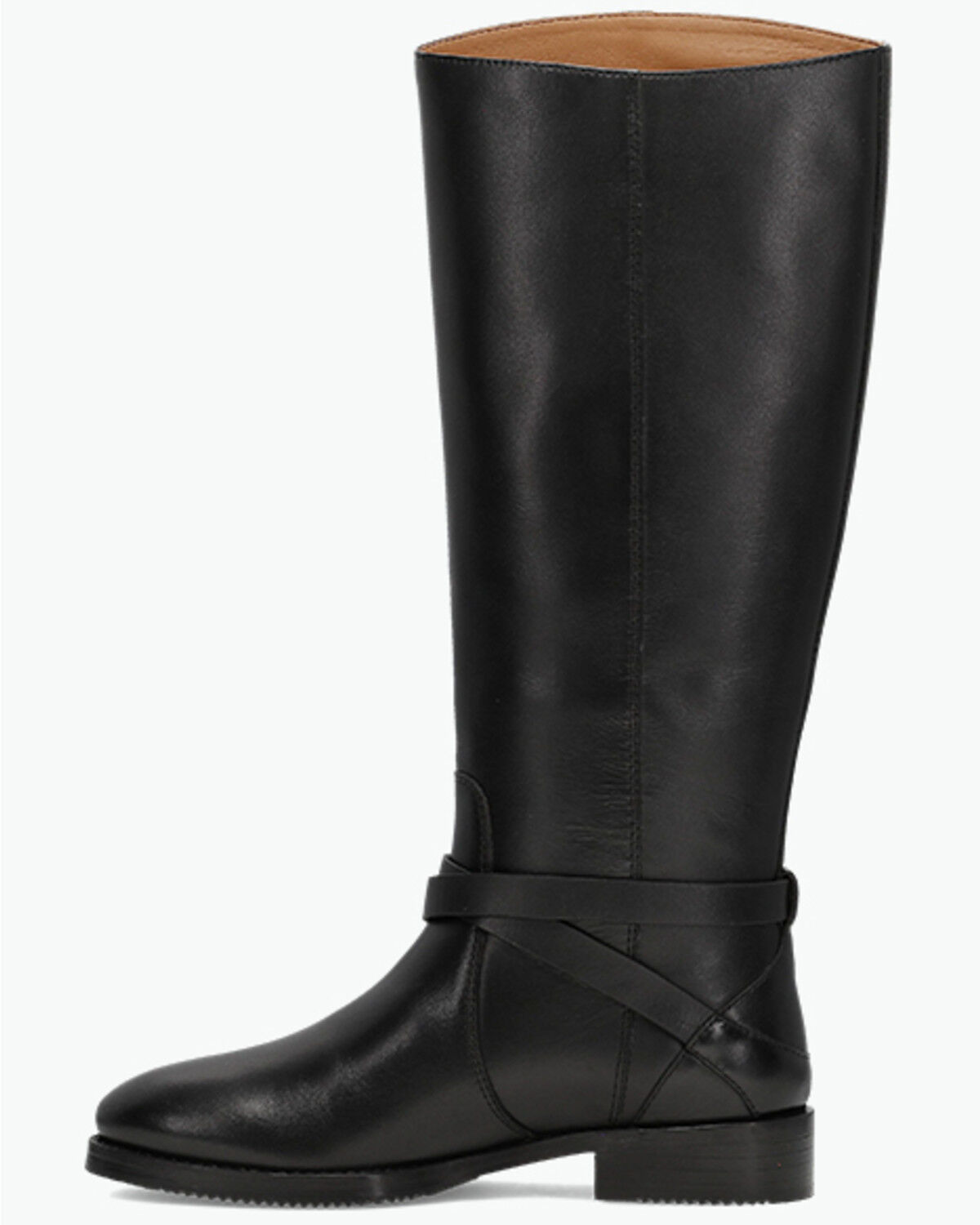Image #3 - Frye Women's Melissa Belted Riding Wide Calf Fashion Boots - Round Toe, Black, hi-res