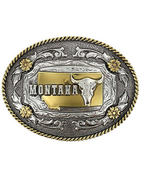 Image #1 - Cody James Men's Oval Montana Belt Buckle, Multi, hi-res