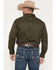 Image #4 - Ariat Men's Logo Solid Twill Long Sleeve Button-Down Western Shirt - Tall, Olive, hi-res