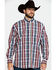 Image #5 - Resistol Men's Halo Med Plaid Long Sleeve Western Shirt, Red, hi-res