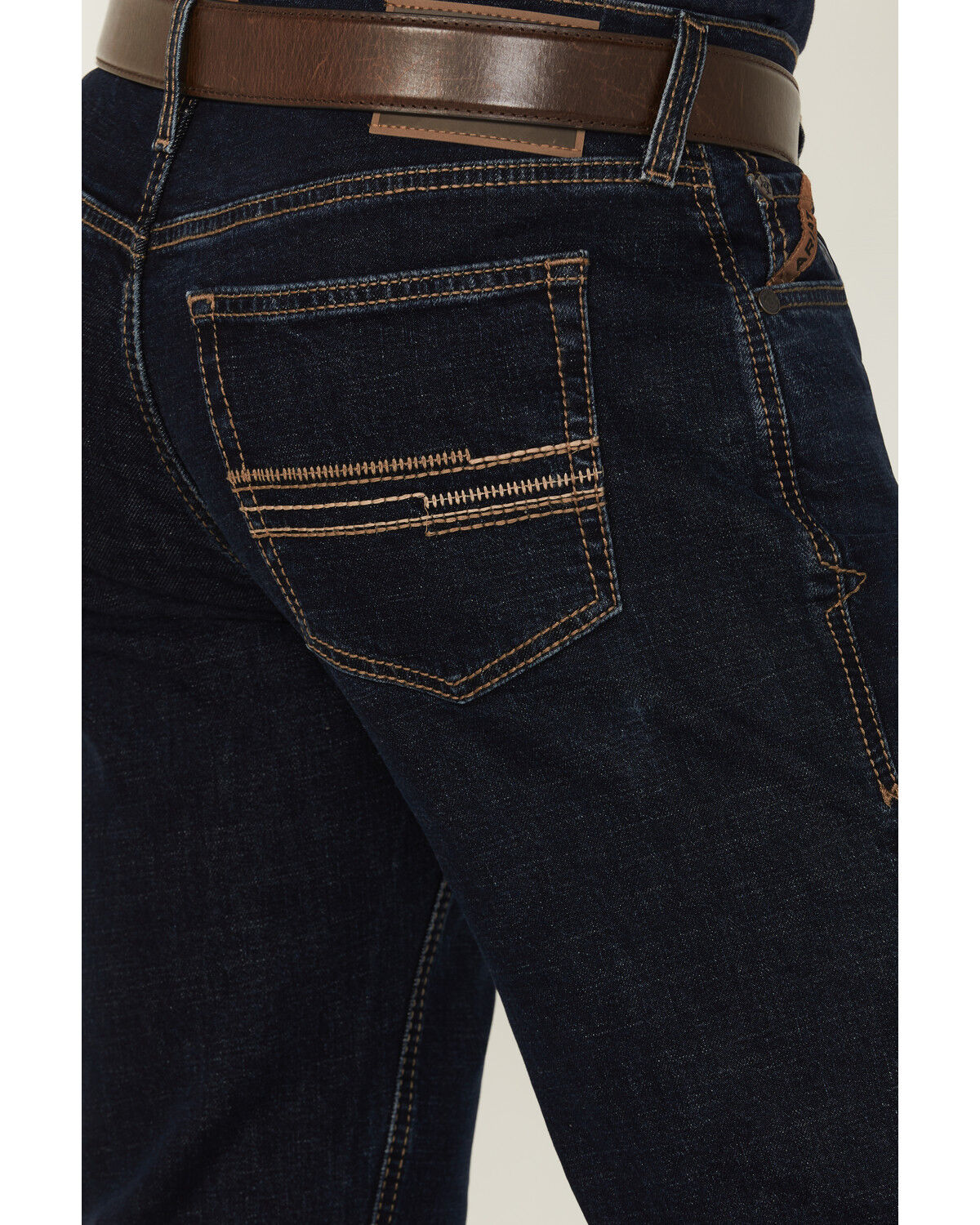 Image #4 - Ariat Men's M5 Turner Dexter Dark Wash Straight Stretch Denim Jeans, , hi-res
