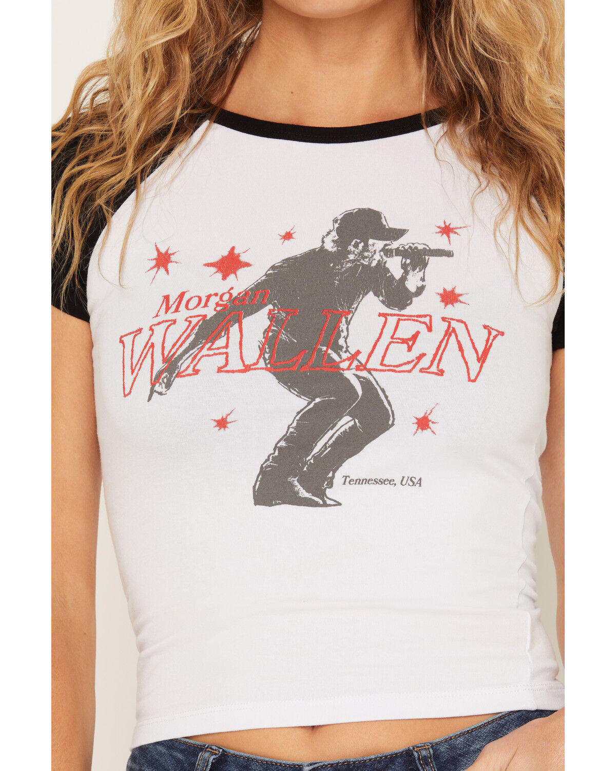 Image #3 - Morgan Wallen Women's Short Sleeve Raglan Tee, Black, hi-res