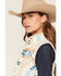 Image #2 - Shyanne Women's Southwestern Print Polar Fleece Vest, Khaki, hi-res