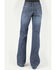 Image #3 - Stetson Women's 214 Medium Wash Pieced Pocket Trouser Leg Jean, Blue, hi-res