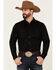 Image #1 - Cody James Men's Solid Treadstone Long Sleeve Pearl Snap Western Shirt - Tall, Black, hi-res