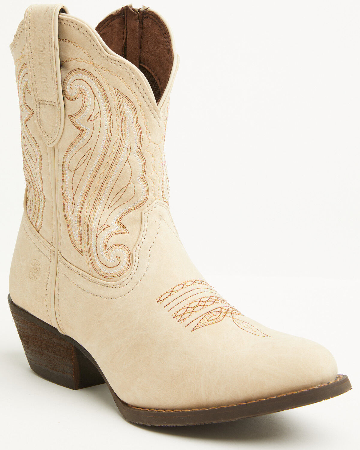 Image #1 - Durango Women's Crush Western Booties - Round Toe, Ivory, hi-res