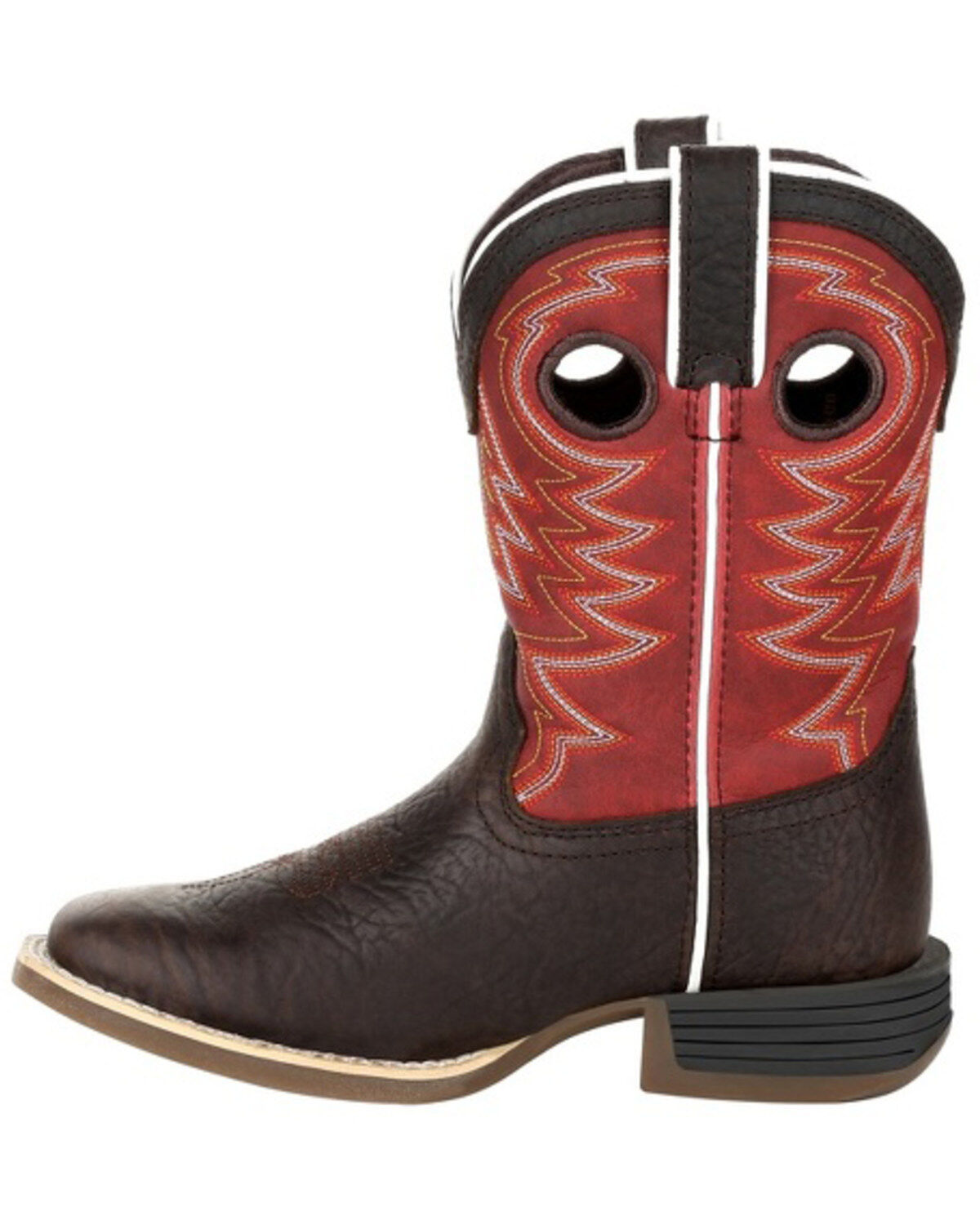 Image #3 - Durango Boys' Lil Rebel Pro Western Boots - Square Toe, Brown, hi-res