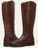 Image #4 - Frye Women's Melissa Button Tall Inside Zip Boots - Round Toe, Brown, hi-res
