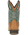 Image #5 - Durango Girls' Lil Rebel Pro Western Boots - Broad Square Toe, Teal, hi-res