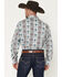 Image #4 - Wrangler Men's Checotah Southwestern Striped Long Sleeve Pearl Snap Western Shirt, Blue, hi-res