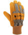 Image #1 - Carhartt Men's Synthetic Suede Knit Cuff Work Gloves, Brown, hi-res