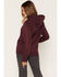 Image #4 - Carhartt Women's Iconic Clarksburg Logo Sweatshirt, Cherry, hi-res