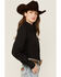 Image #2 - Kimes Ranch Women's Logo Long Sleeve Button-Down Western Shirt, Black, hi-res