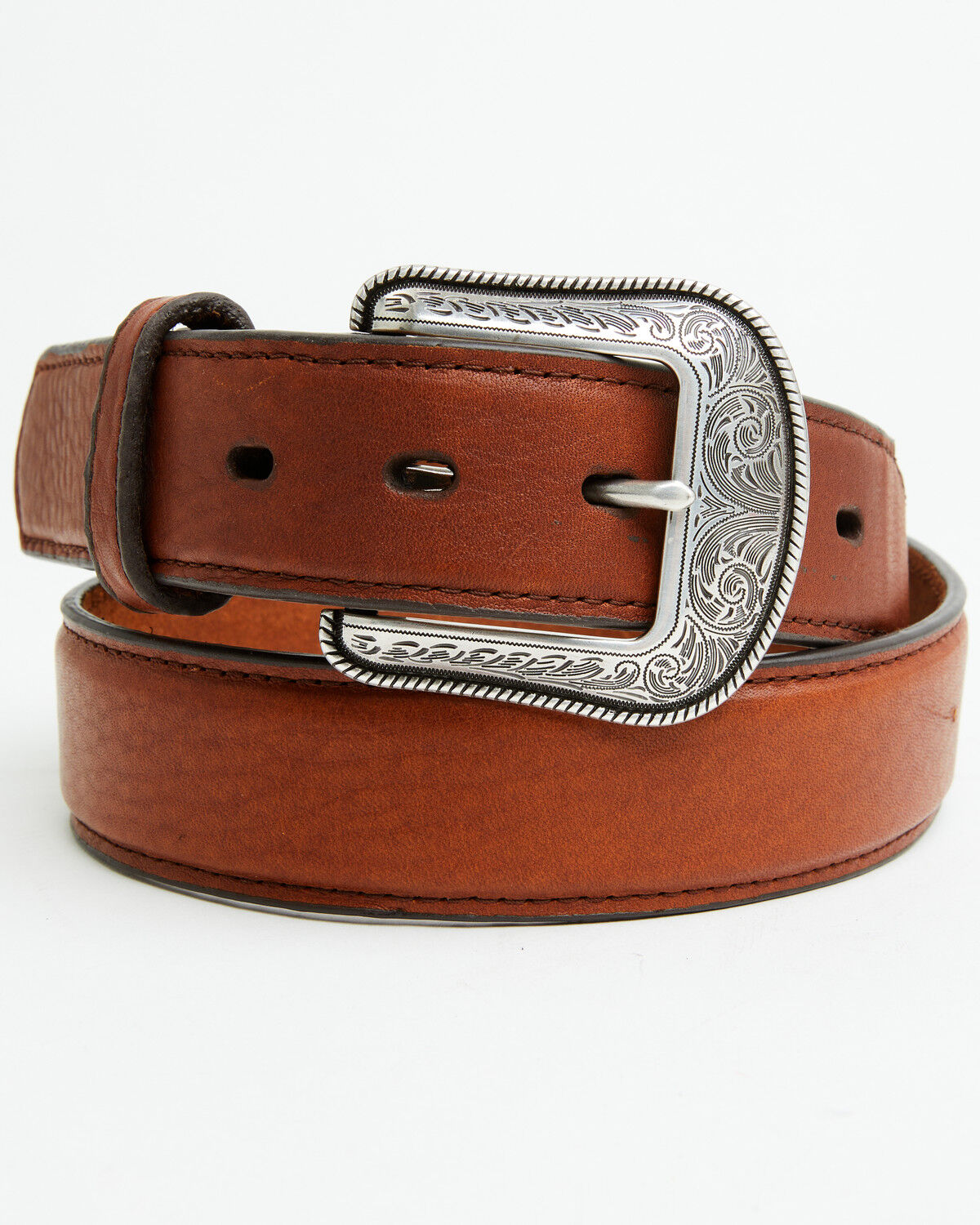 3D Men's Genuine Leather Belt, Brown, hi-res