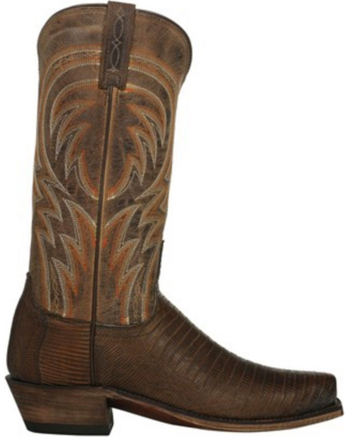 Image #3 - Lucchese Men's Handmade Percy Lizard Boots - Square Toe, Tan, hi-res