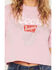 Image #3 - Coors Women's Rhinestone Icon Short Sleeve Cropped Graphic Tee, Pink, hi-res