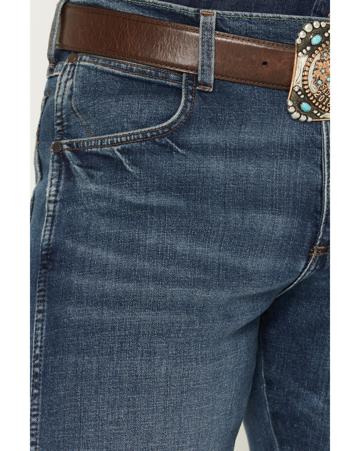 Image #2 - Wrangler Retro Men's 88MWZ Jasper Dark Wash Slim Straight Stretch Denim Jeans, Dark Wash, hi-res