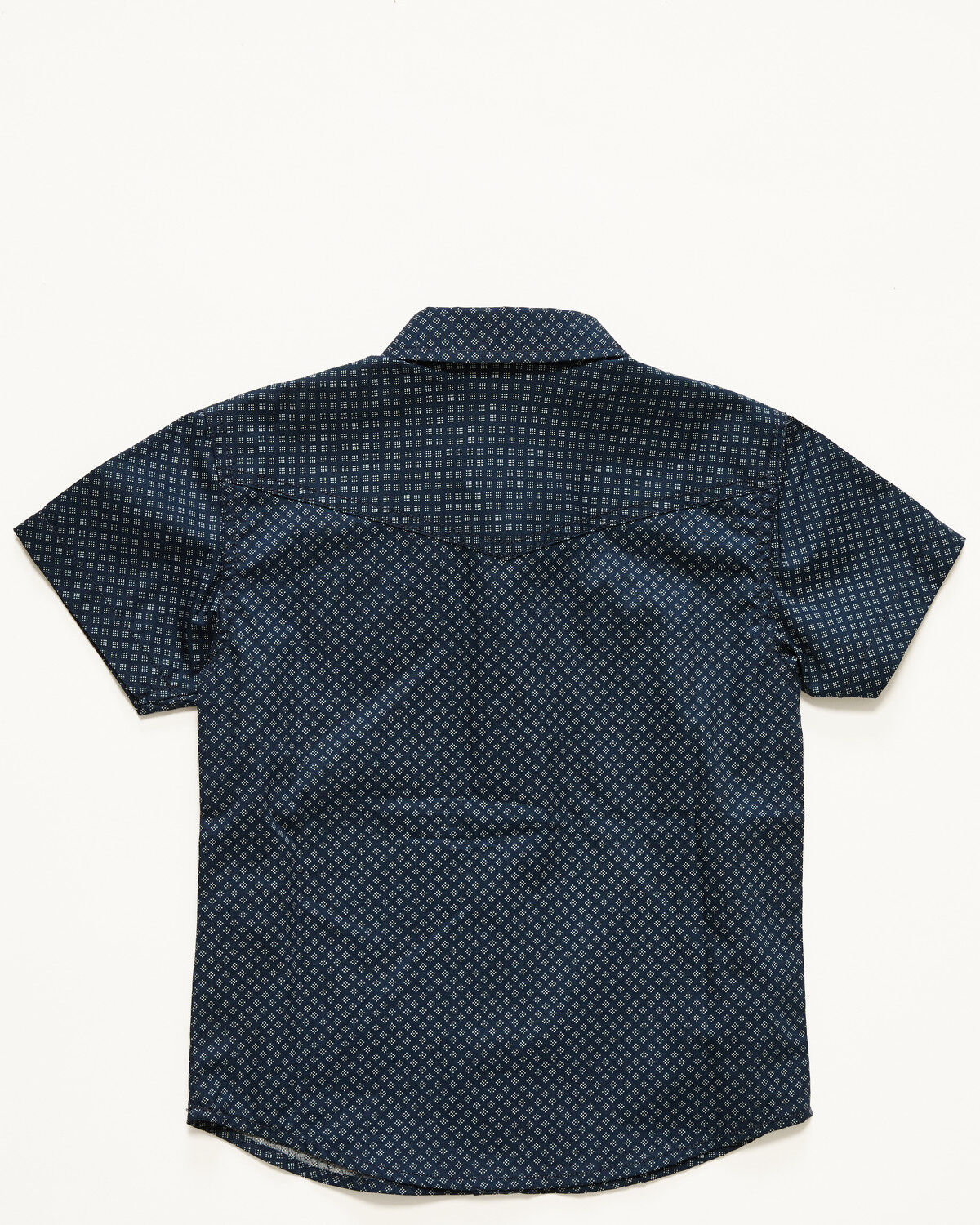 Image #3 - Cody James Toddler Boys' Tripp Geo Print Short Sleeve Snap Western Shirt, Navy, hi-res