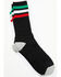 Image #2 - Cody James Men's Mexican Flag Stripe 2-pack Socks, Black, hi-res