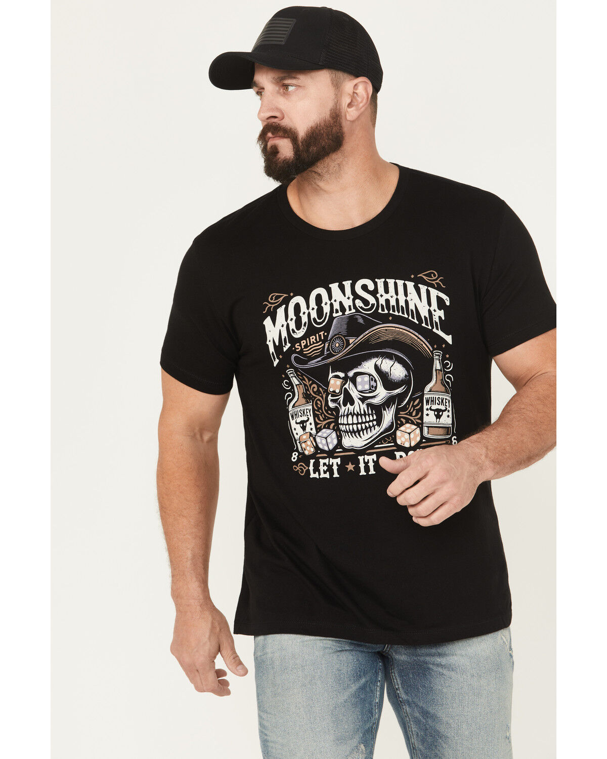 Moonshine Spirit&reg; Men's Let It Roll Short Sleeve Graphic T-Shirt, Black, hi-res
