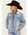 Image #2 - Cody James Boys' Light Wash Sherpa Denim Jacket, Blue, hi-res