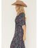 Image #3 - Idyllwind Women's Meadow Floral Print Short Sleeve Cropped Shirt, Black, hi-res