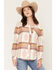 Image #1 - Idyllwind Women's Mayfair Southwestern Plaid Print Long Sleeve Pearl Snap Flannel Shirt, Wine, hi-res