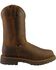 Image #2 - Justin Men's J-Max Balusters Electrical Hazard Pull-On Work Boots - Soft Toe, Chocolate, hi-res