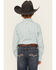 Image #4 - Ariat Boys' Team Logo Geo Print Long Sleeve Button-Down Western Shirt, Aqua, hi-res