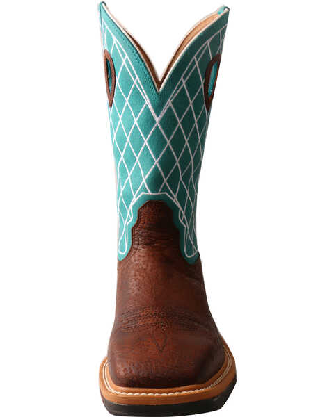 Image #4 - Twisted X Men's Pattern Steel Toe Western Work Boots, Brown, hi-res