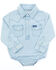 Image #1 - Wrangler Infant Boys' Long Sleeve Collared Onesie, Blue, hi-res