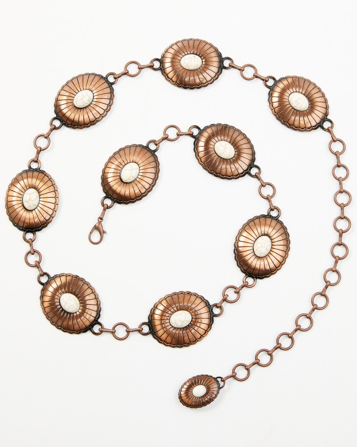 Shyanne Women's Howlite Concho Link Belt, Sage, hi-res