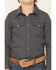 Image #3 - Gibson Trading Co Boys' Moonflower Geo Print Long Sleeve Snap Western Shirt, Black, hi-res