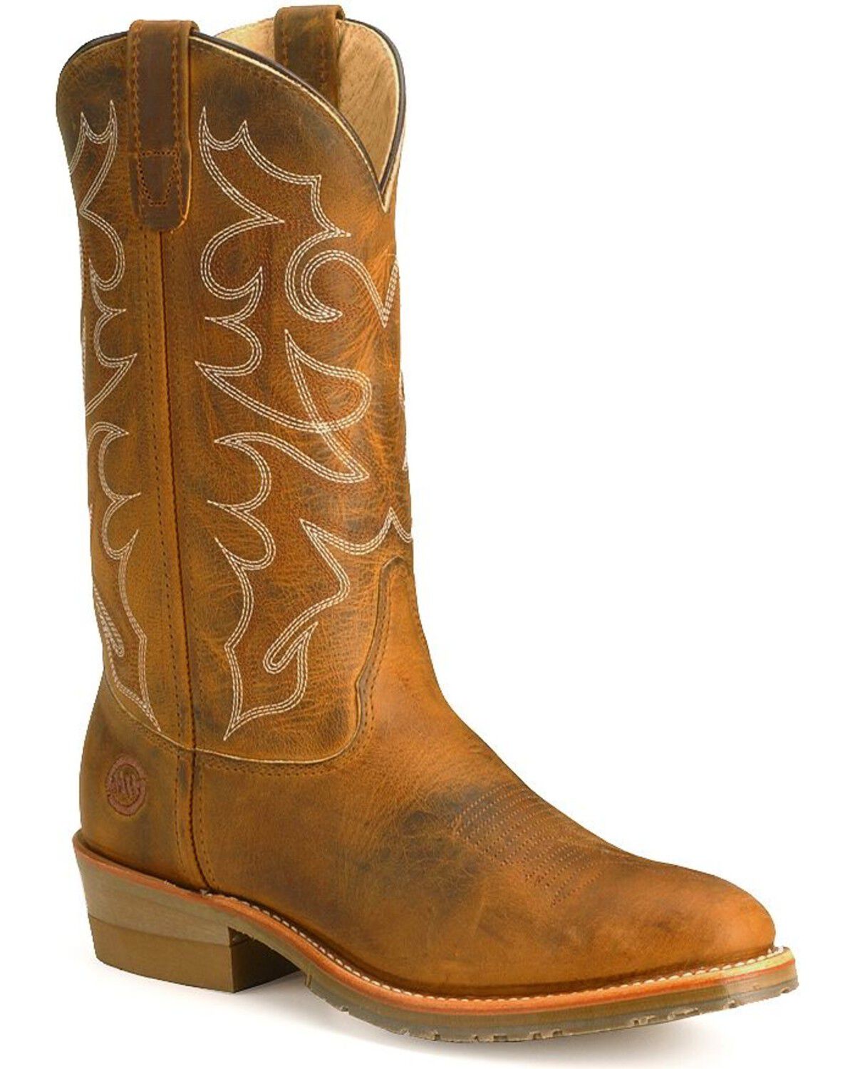 Double-H Men's Gel ICE Steel Toe Western Work Boots, Brown, hi-res