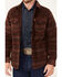 Image #3 - Cinch Men's Polar Fleece Striped Long Sleeve Flannel Jacket, Dark Red, hi-res