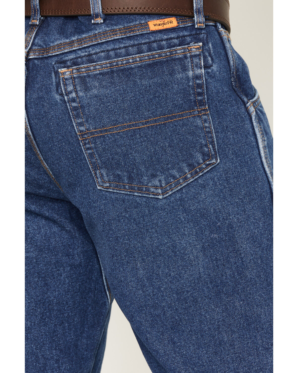 Image #4 - Wrangler Men's FR Relaxed Fit Work Jeans, Indigo, hi-res