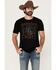 Image #1 - Moonshine Spirit&reg; Men's Skeleton Cowboy Short Sleeve Graphic T-Shirt, Black, hi-res
