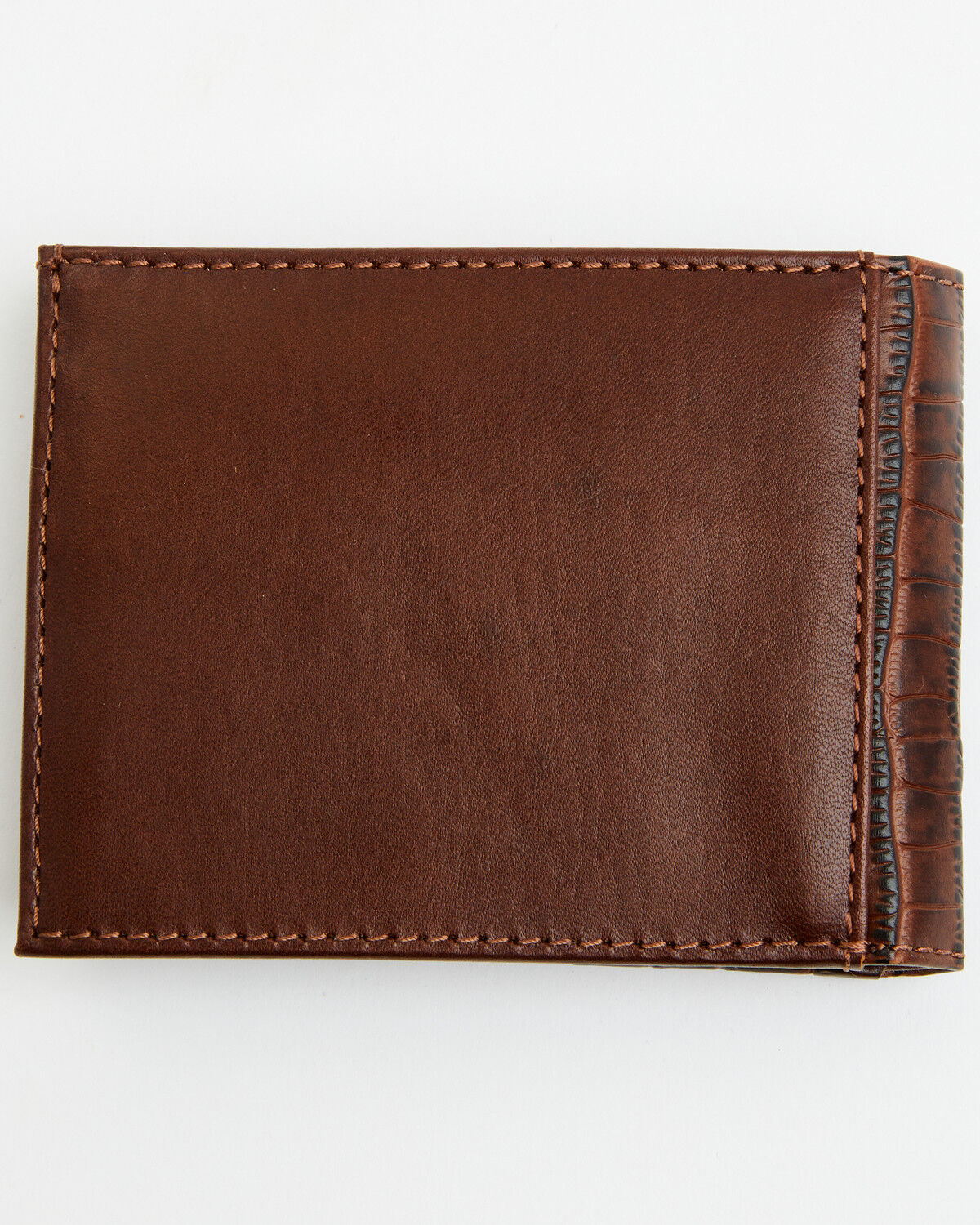 Image #3 - Cody James Men's Croc Embossed Leather Bifold Wallet, Brown, hi-res