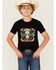 Image #1 - Rock & Roll Denim Boys' Steerhead Short Sleeve Graphic T-Shirt , Black, hi-res