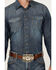 Image #3 - Wrangler Retro Men's Premium Snap Denim Long Sleeve Western Shirt, Indigo, hi-res