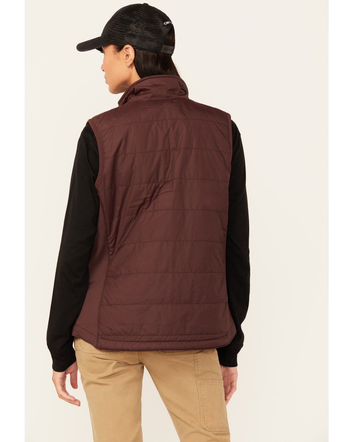 Image #4 - Carhartt Women's Rain Defender&reg; Relaxed Fit Lightweight Insulated Vest, Wine, hi-res